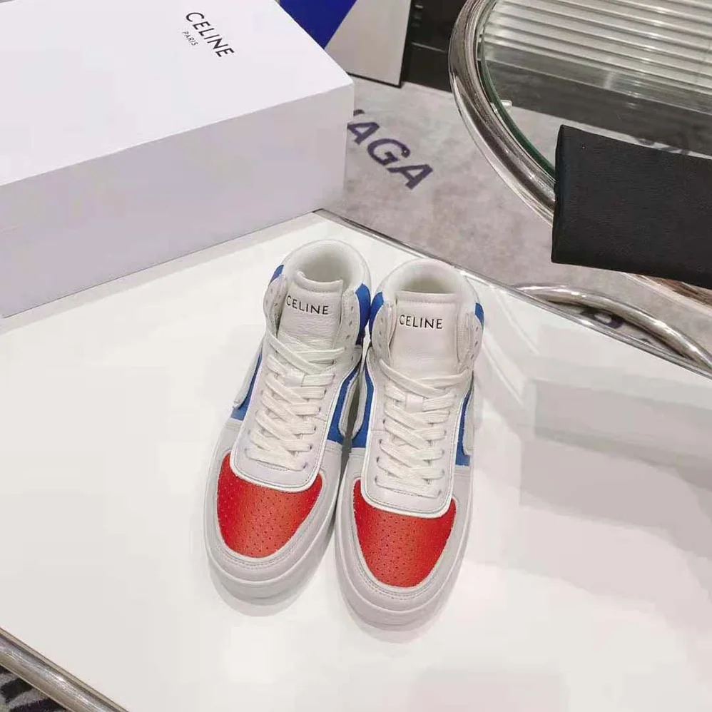 Celine Z Trainer CT-01 High Top Sneaker in Calfskin for Women in White Celine Z Trainer CT-01 High Top Sneaker in Calfskin for Women in White