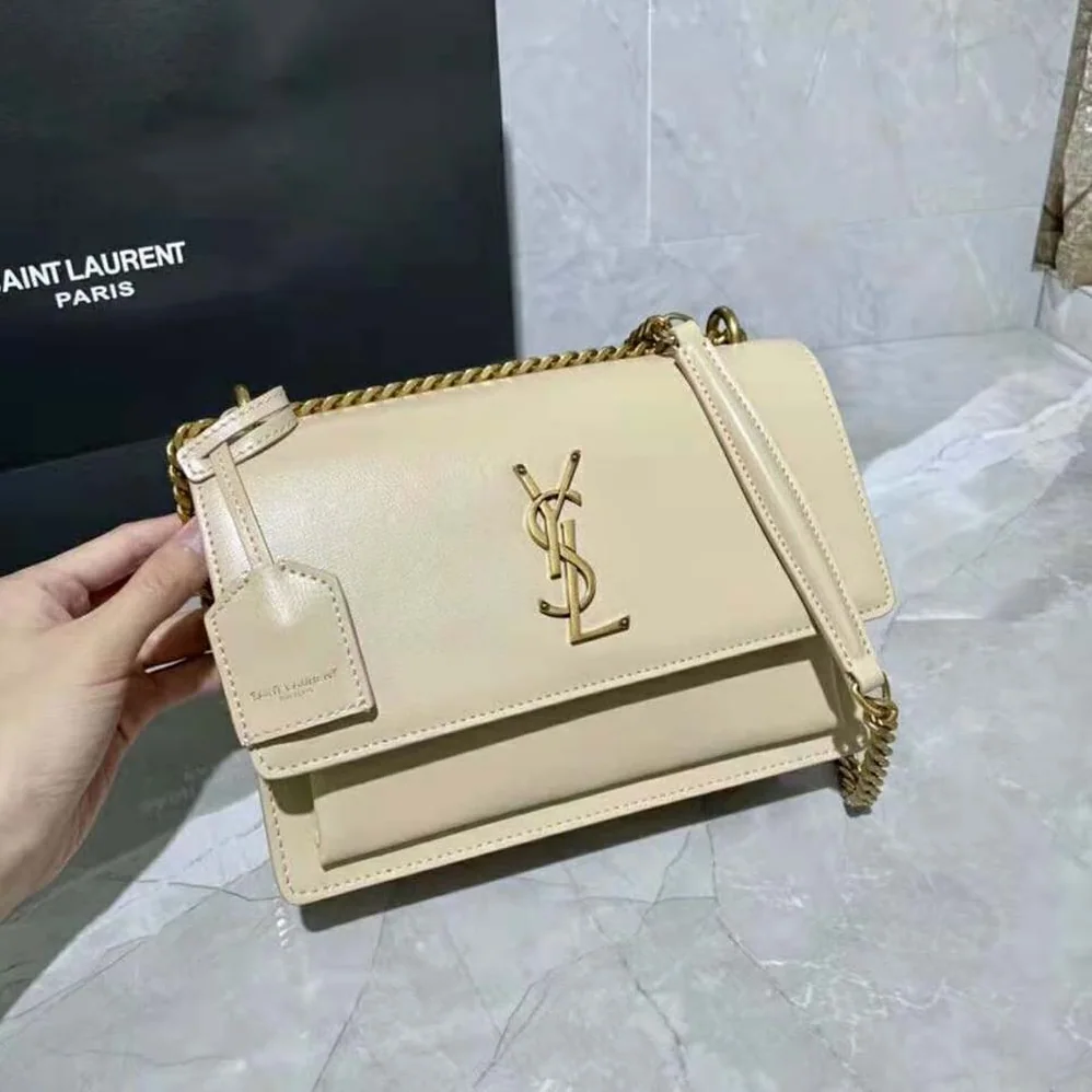 Saint Laurent YSL Sunset Medium in Grained Leather for Women Saint Laurent YSL Sunset Medium in Grained Leather for Women