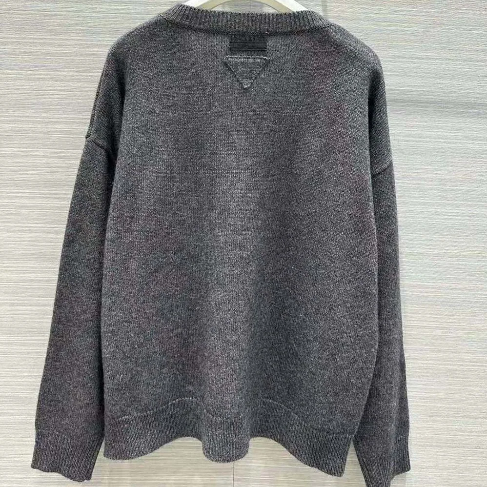 Prada Wool and Cashmere Sweater for Women in Silver Prada Wool and Cashmere Sweater for Women in Silver