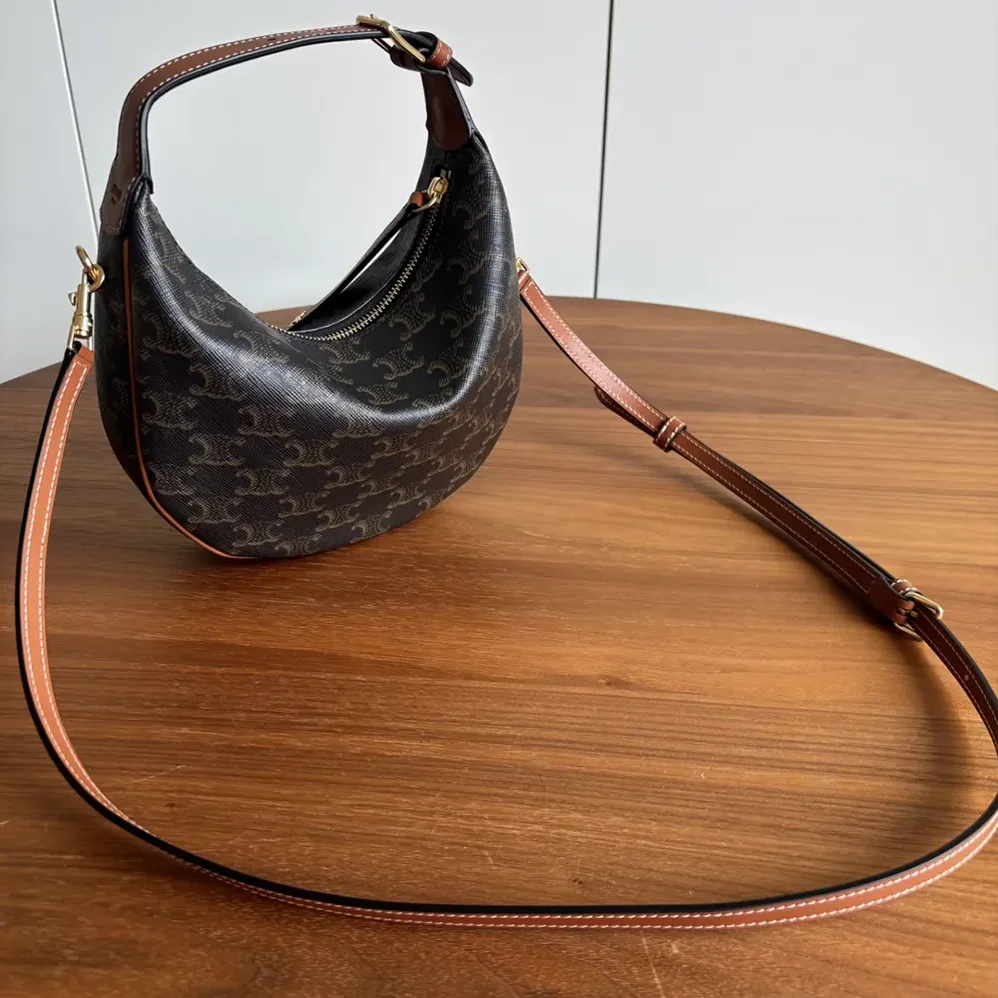 Celine Teen Celine Lulu in Triomphe Canvas and Calfskin for Women Celine Teen Celine Lulu in Triomphe Canvas and Calfskin for Women