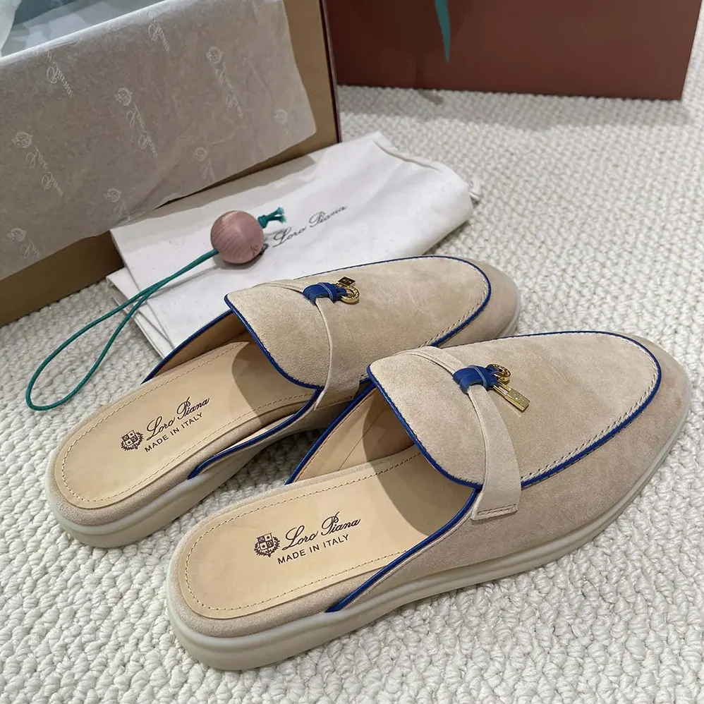 Loro Piana Charms Walk Babouche Loafer for Unisex in Beige Loro Piana Charms Walk Babouche Loafer for Unisex in Beige