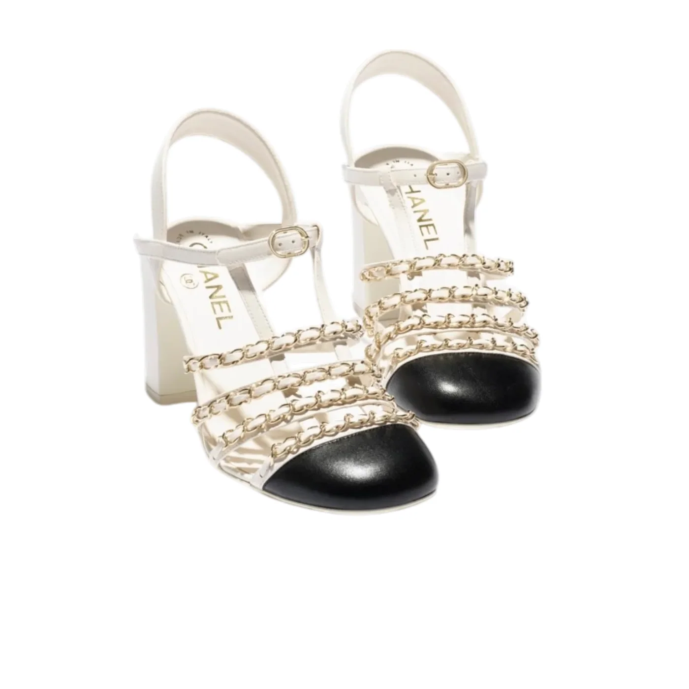 Chanel Slingbacks White/ Black --U5474