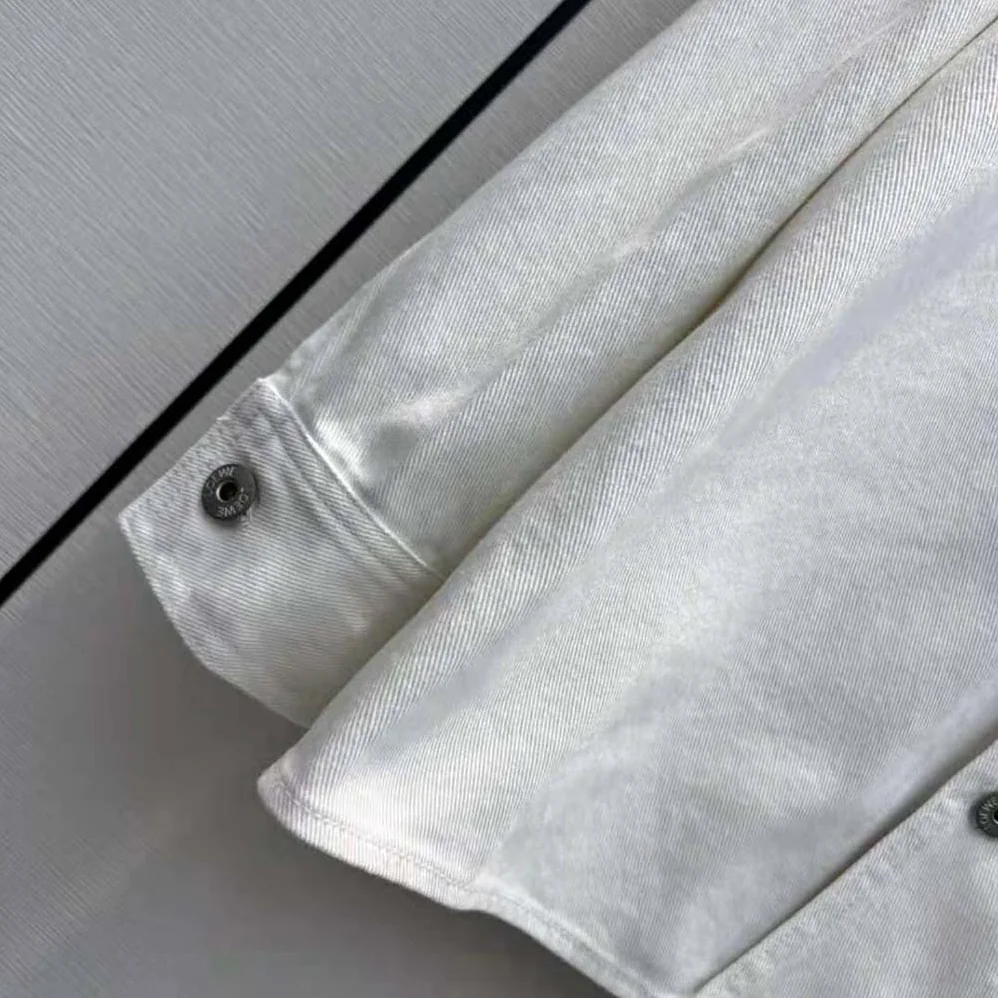 Loewe Anagram Overshirt in Denim for Women in White