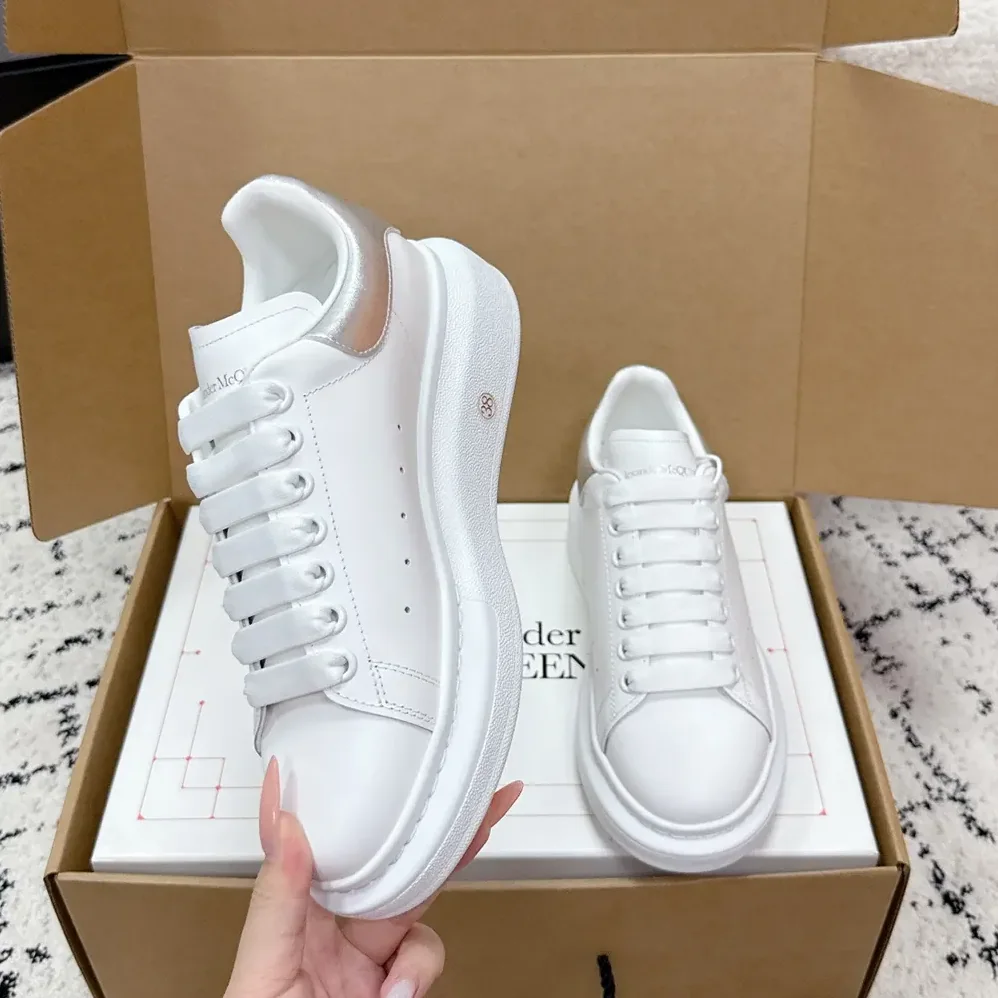 Alexander Mcqueen Oversized Sneaker in White for Unisex in Silver