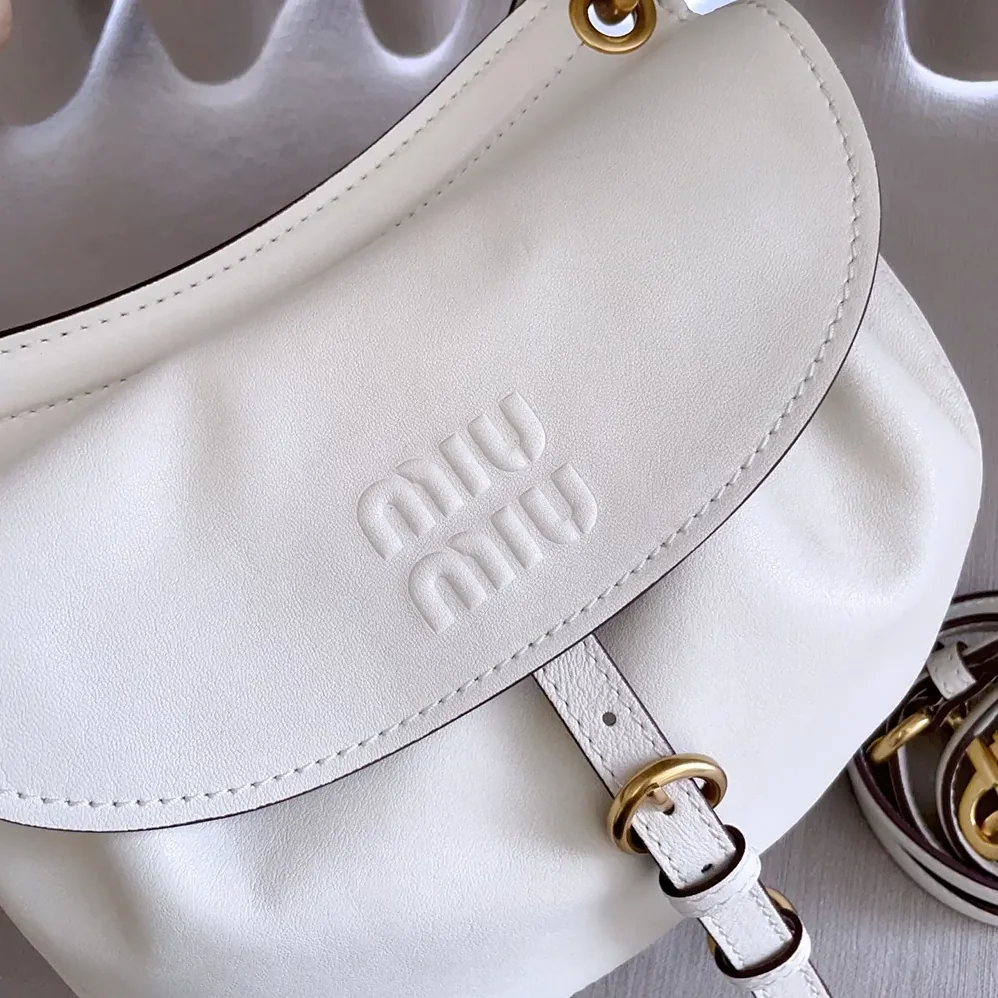 Miu Miu Rendez-Vous Nappa Leather Bag Chalk White for Women Miu Miu Rendez-Vous Nappa Leather Bag Chalk White for Women