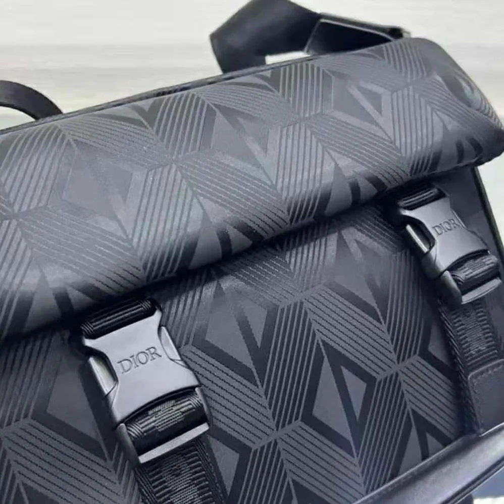 Dior Explorer Messenger Bag Black CD Diamond Mirage Ski Capsule Nylon for Men