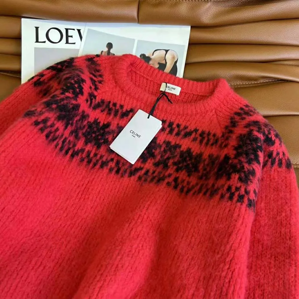Celine Boxy Sweater in Brushed Wool for Women
