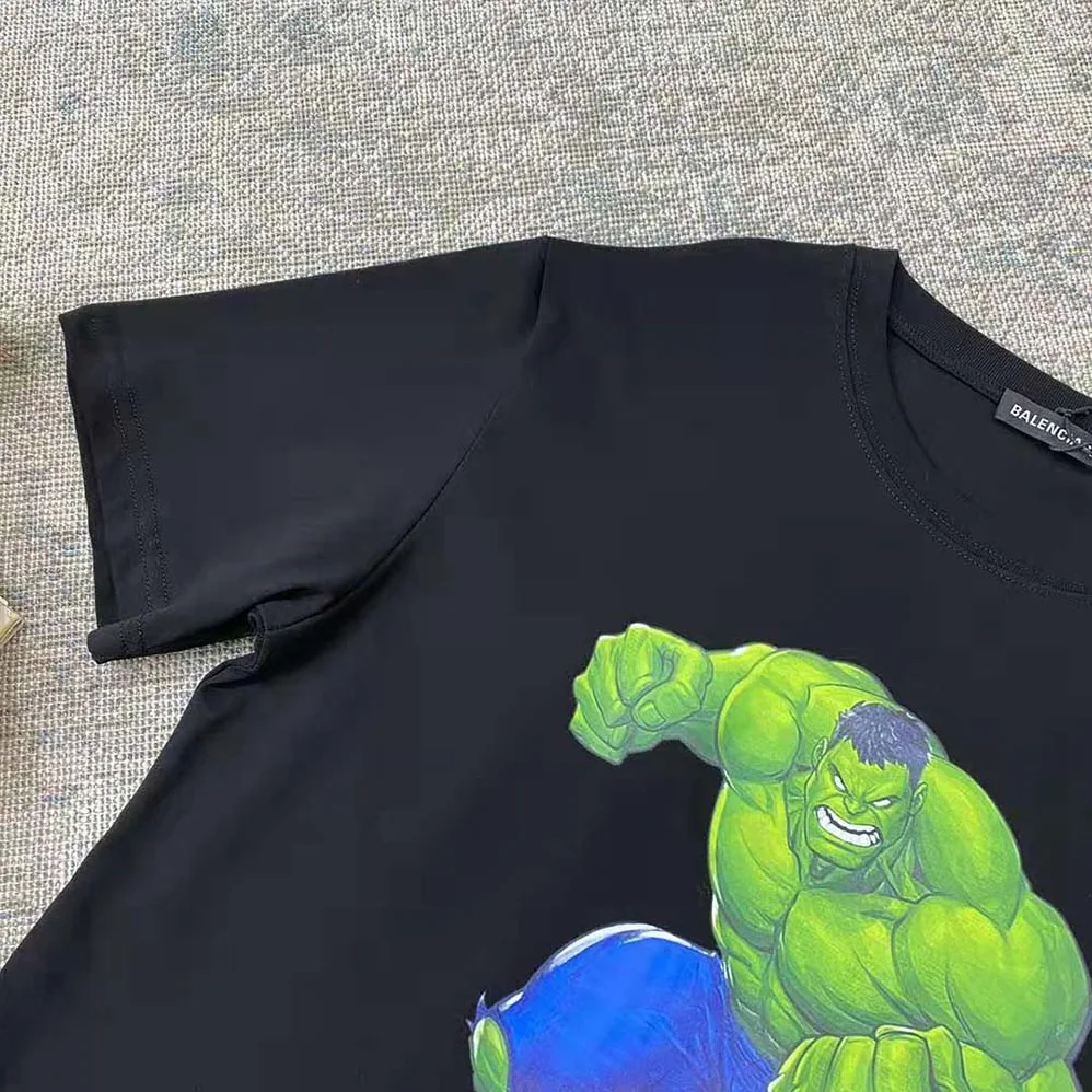 Balenciaga Hulk 2021Marvel Medium Fit T for Women in Shirt in Black