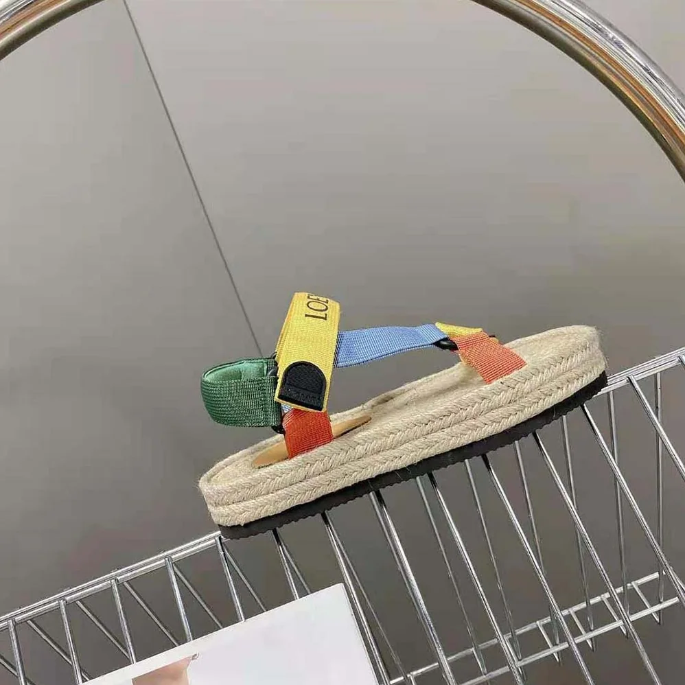 Loewe Strappy Espadrille in Nylon for Women in Yellow Loewe Strappy Espadrille in Nylon for Women in Yellow