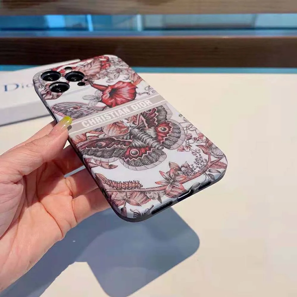 Dior Diortravel Cover for Apple iPhone Toile De Jouy Reverse Printed Calfskin for Women