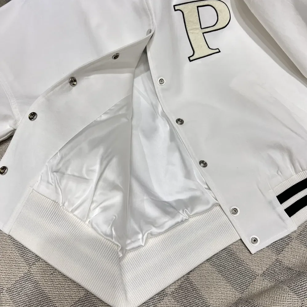 Prada Kid Mohair Bomber Jacket with Patches for Men Prada Kid Mohair Bomber Jacket with Patches for Men