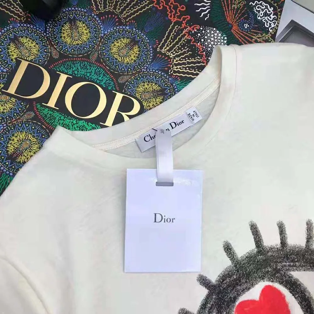 Dior I See You T-shirt Ecru Cotton Jersey and Linen for Women