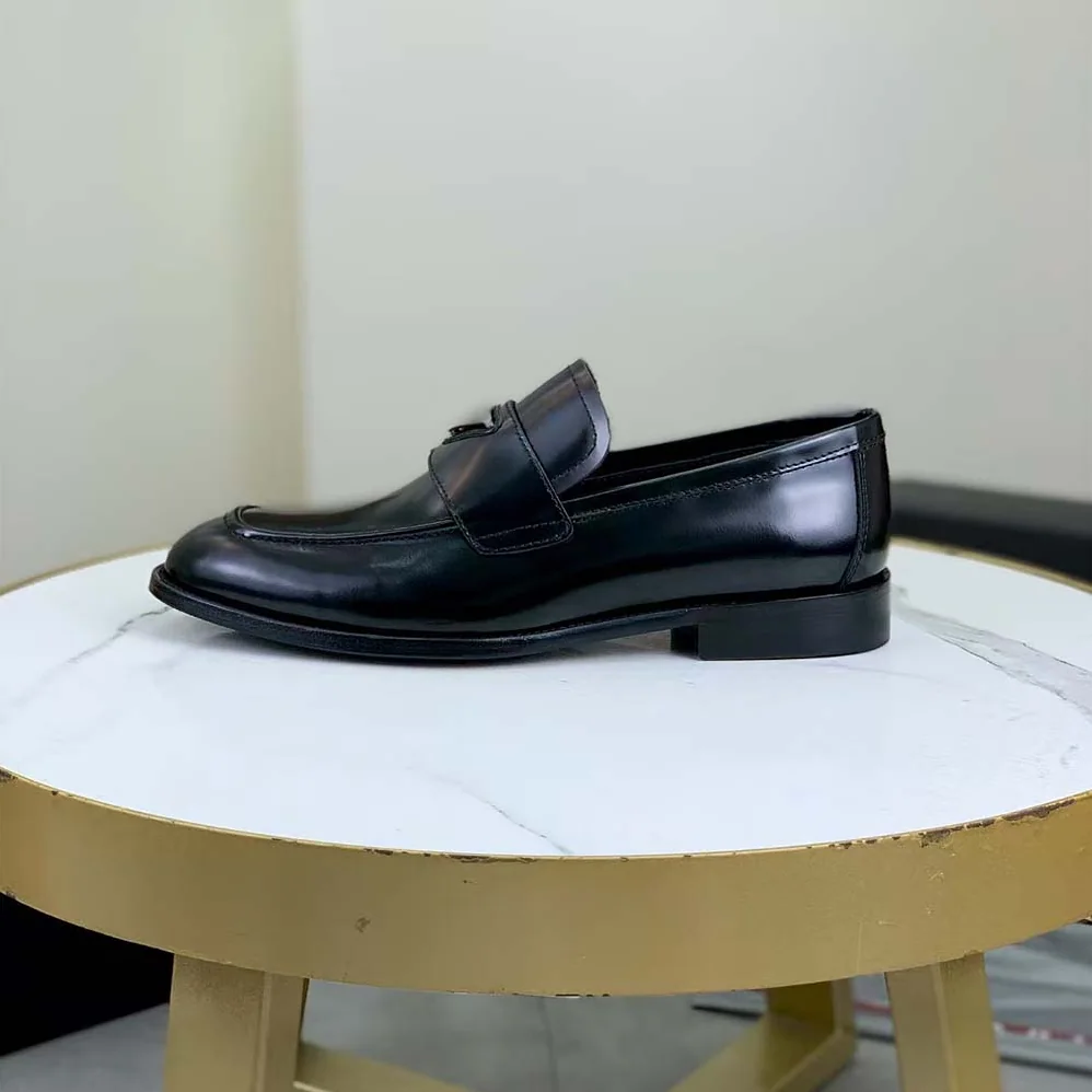 Prada Patent Leather Loafers in 25 mm Heel Height for Men in Black Prada Patent Leather Loafers in 25 mm Heel Height for Men in Black