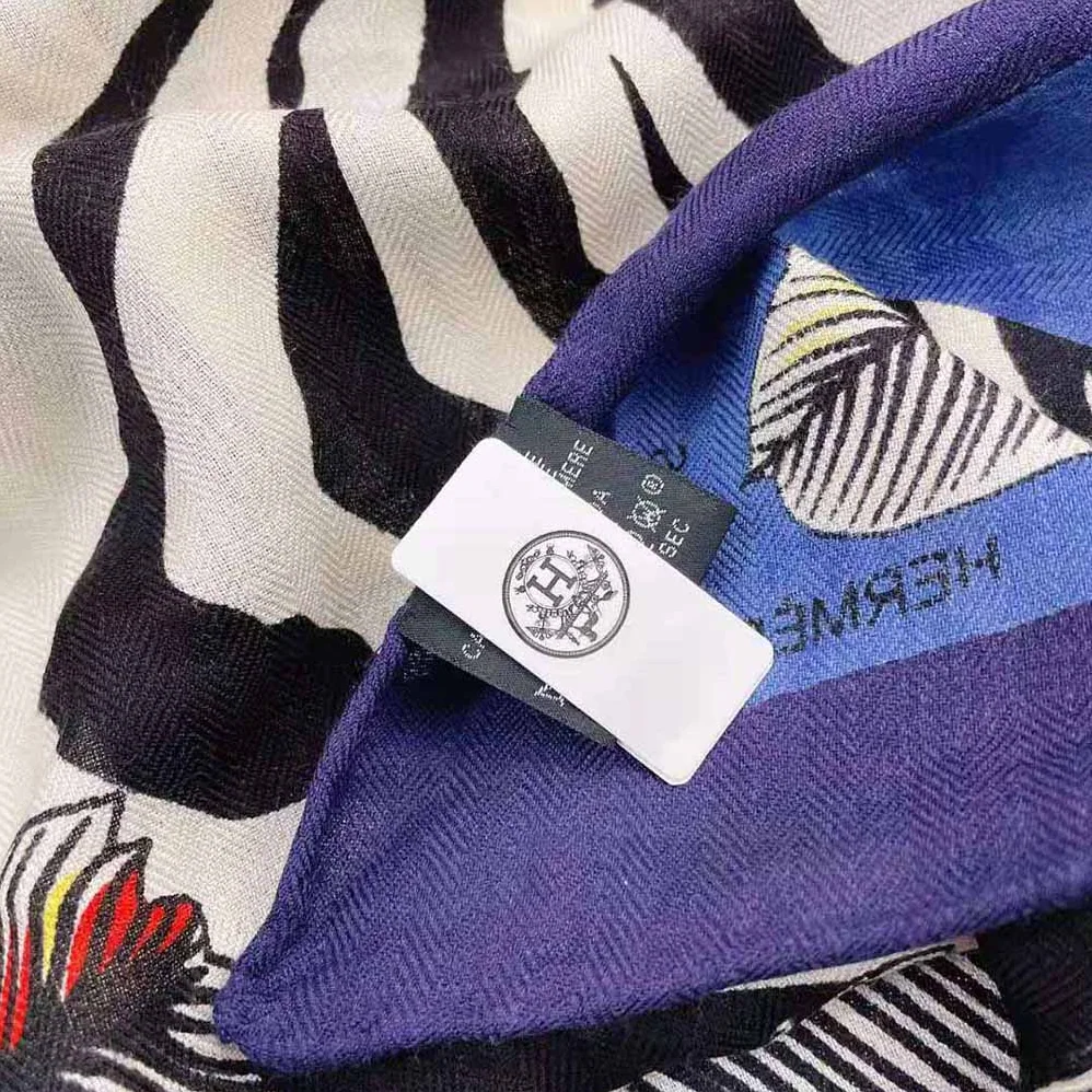Hermes Zebra Pegasus Giant Triangle for Women in Blue