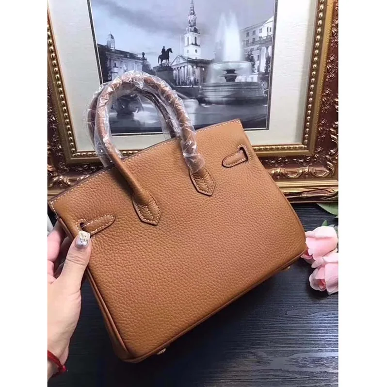 Hermes Birkin 25 Bag in Togo Leather with Gold Hardware in Brown Hermes Birkin 25 Bag in Togo Leather with Gold Hardware in Brown