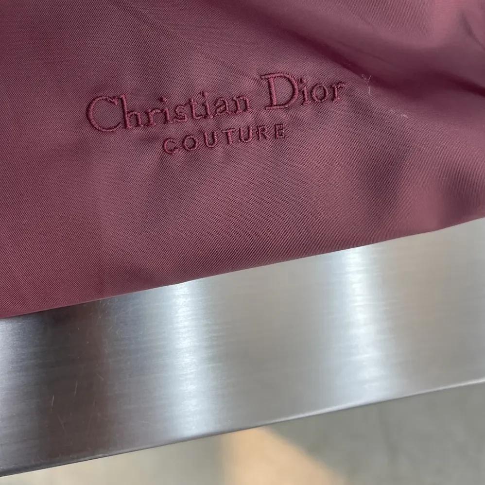 Dior Christian Dior Couture Bomber Jacket Burgundy Technical Fabric for Women Dior Christian Dior Couture Bomber Jacket Burgundy Technical Fabric for Women