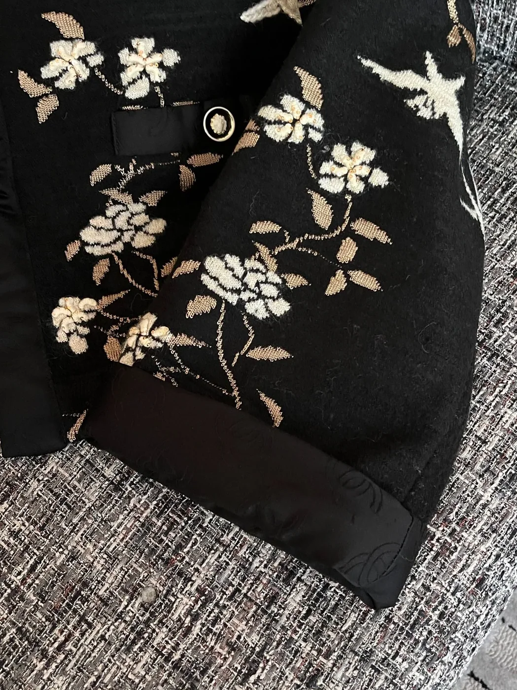 Chanel Cropped Jacket Black Chanel Cropped Jacket Black