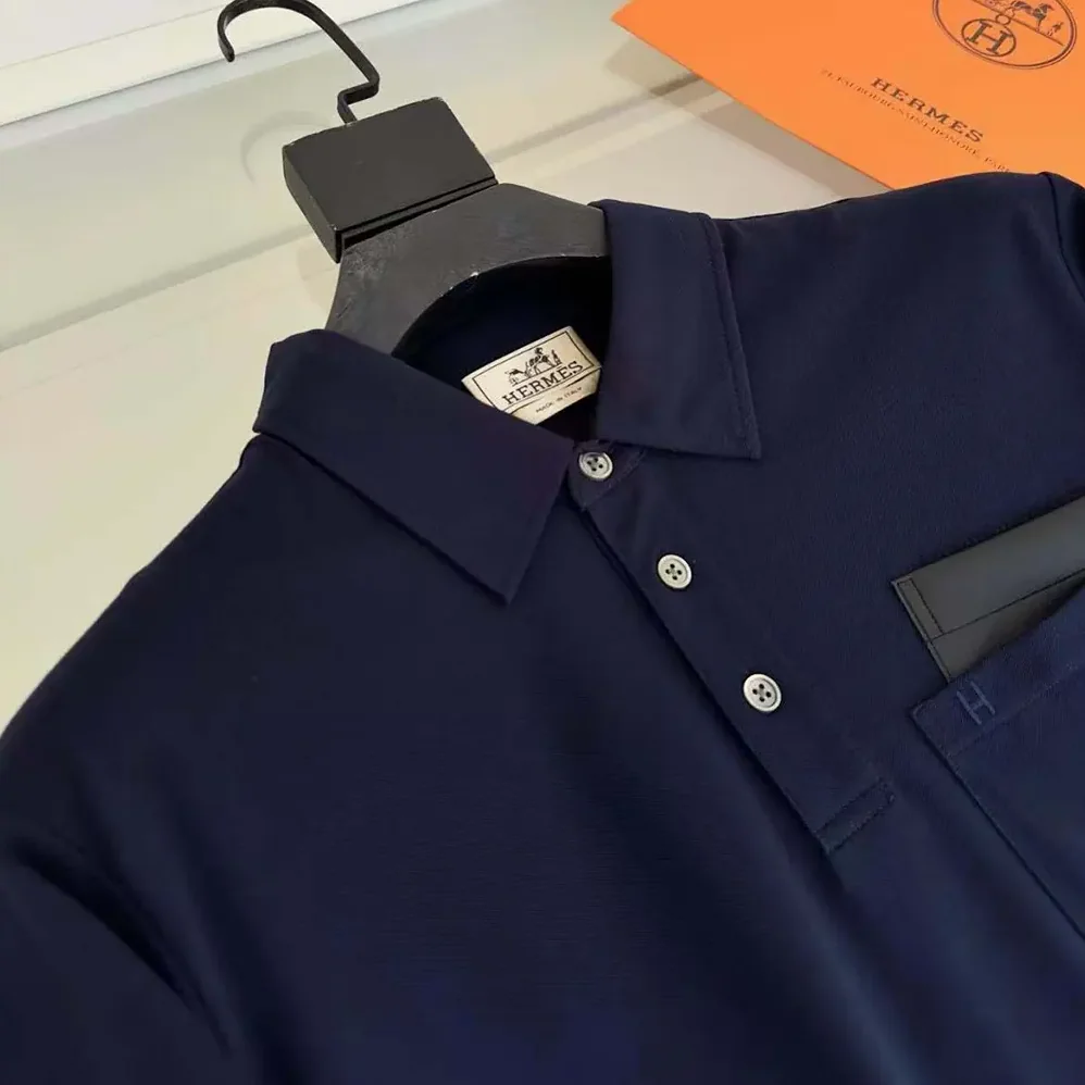 Hermes Polo Shirt with Pocket for Men Hermes Polo Shirt with Pocket for Men