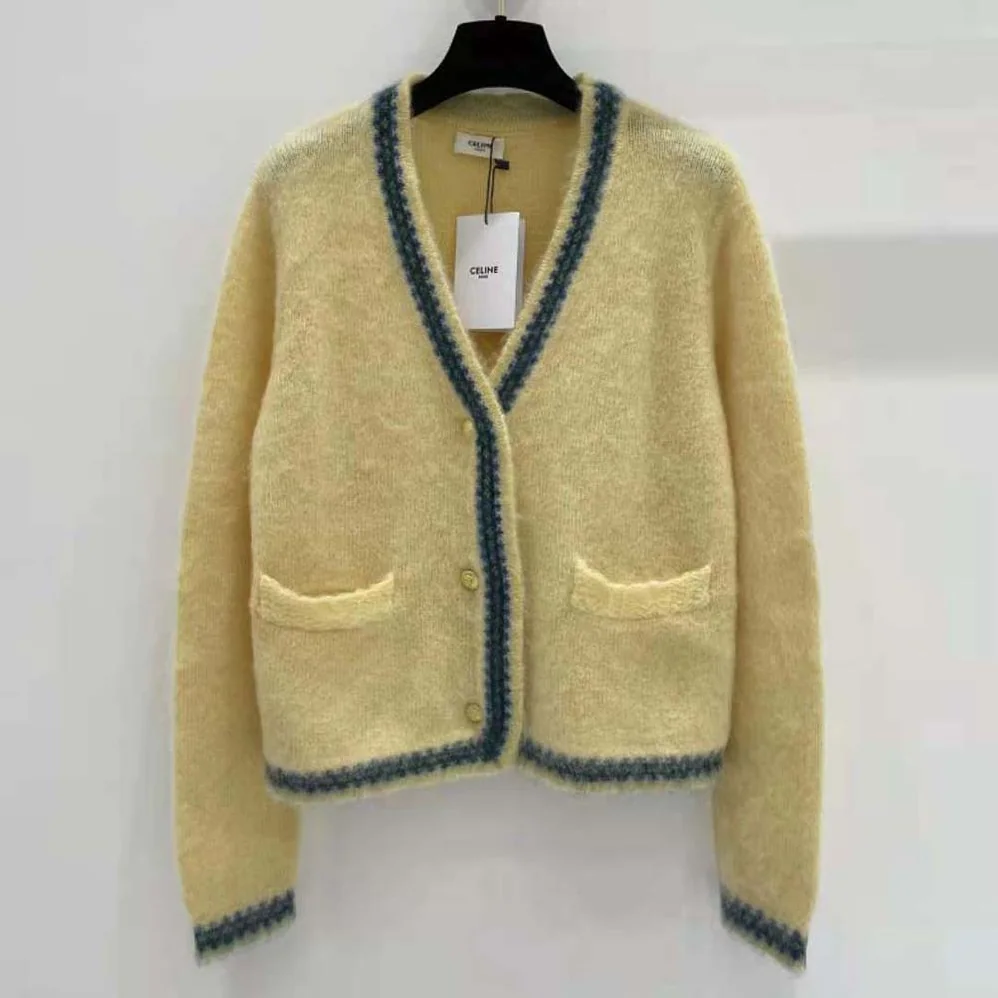 Celine Cardigan Jacket in Mohair for Women Celine Cardigan Jacket in Mohair for Women