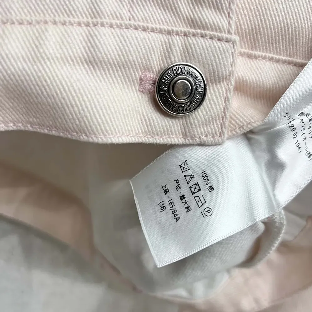 Dior Jacket Cotton Denim with Pink Dior Astral Flowers Motif for Women