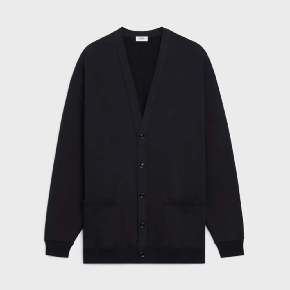 Celine Oversized Celine Cardigan in Cotton Fleece for Women Celine Oversized Celine Cardigan in Cotton Fleece for Women