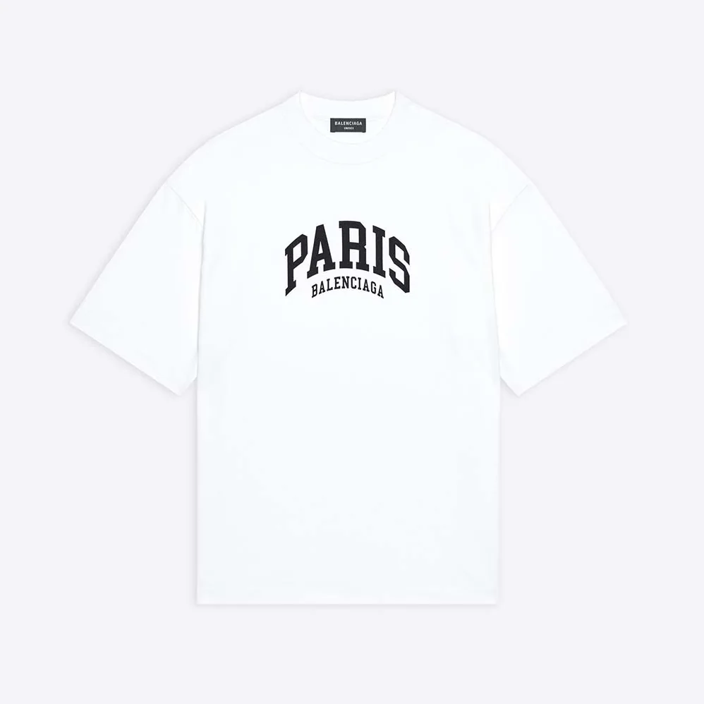 Balenciaga Cities Paris T-shirt Medium Fit in White for Men