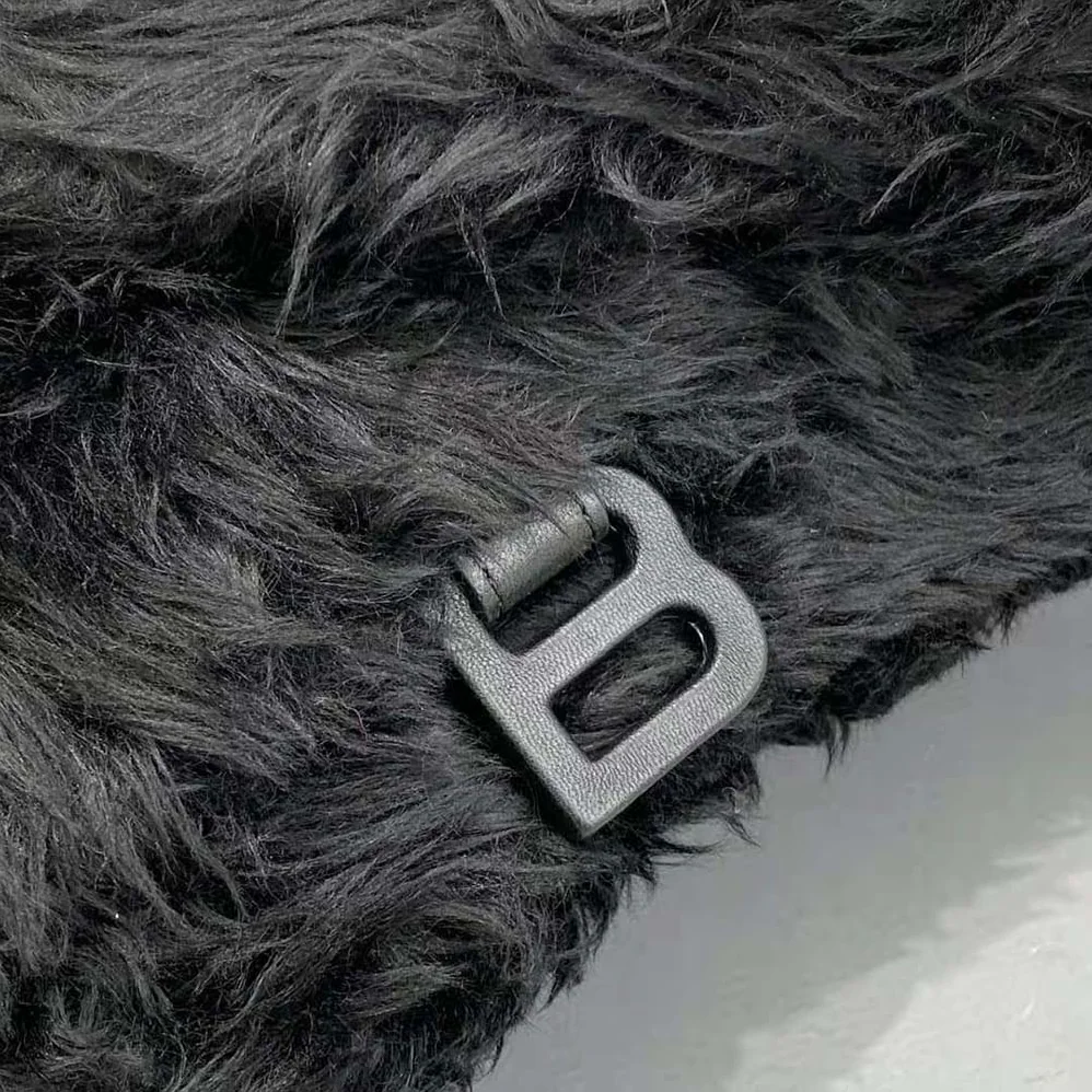 Balenciaga Fluffy Hourglass Top Handle Bag in Back for Women