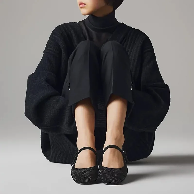 Hermes Light Ballet Flats Noir