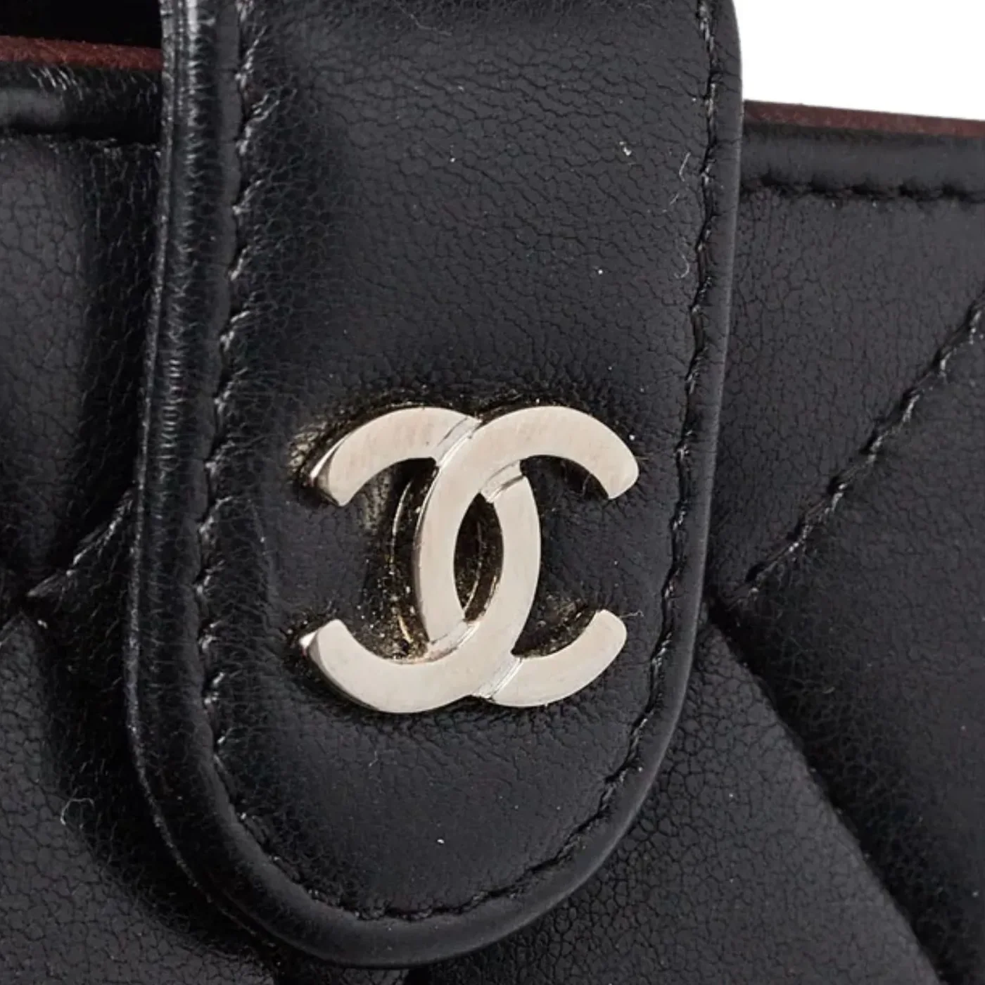 Chanel CC Lambskin Wallet Silver Hardware Black / Chanel CC Lambskin Wallet Silver Hardware Black /