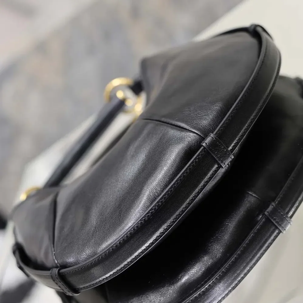 Saint Laurent YSL Mombasa Small In Leather for Women in Black