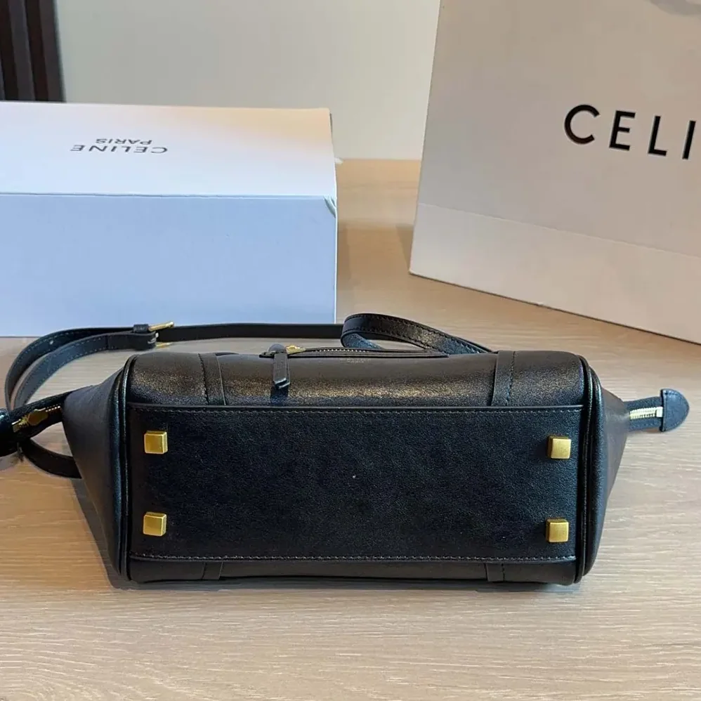 Celine Little Luggage in Grained Calfskin for Women in Black Celine Little Luggage in Grained Calfskin for Women in Black