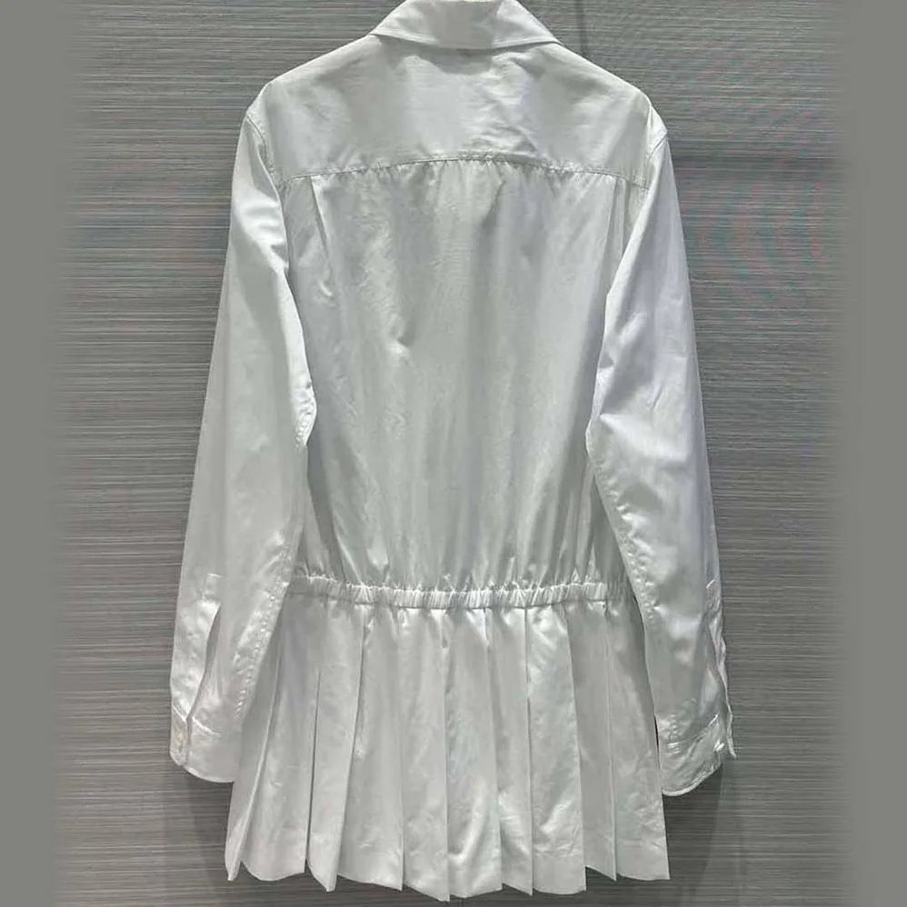 Miu Miu Poplin Mini for Women in Dress with Embroidered Logo Miu Miu Poplin Mini for Women in Dress with Embroidered Logo