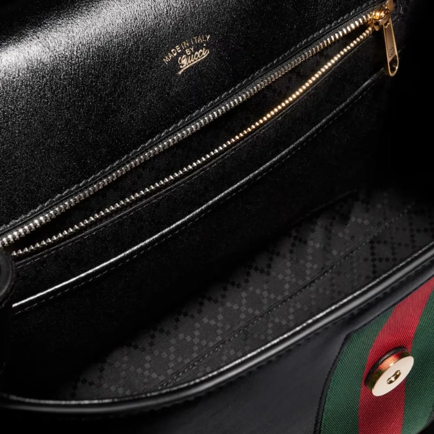 Gucci Paparazzo Medium Top Handle Bag in Black/ Grey Gold Hardware