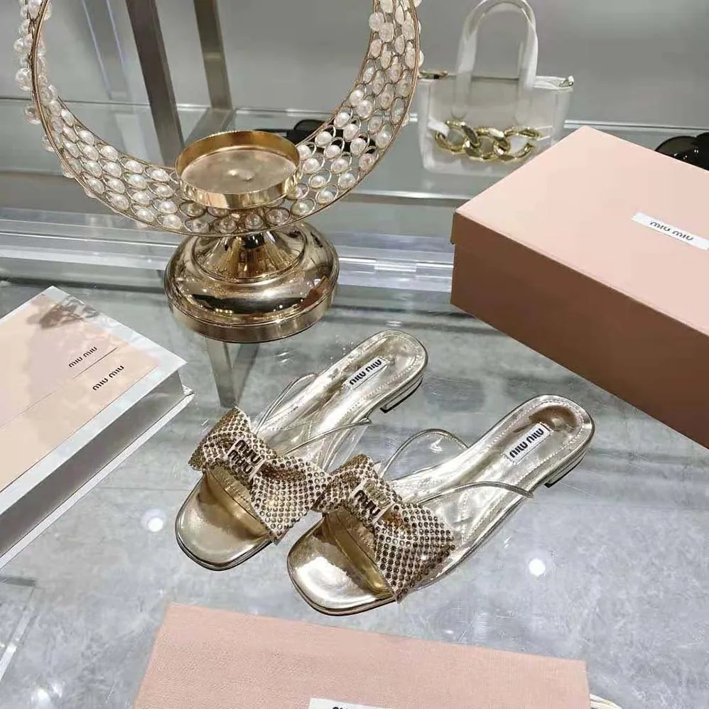 Miu Miu Vinyl and Metallic Leather Sandals with Crystals for Women Miu Miu Vinyl and Metallic Leather Sandals with Crystals for Women