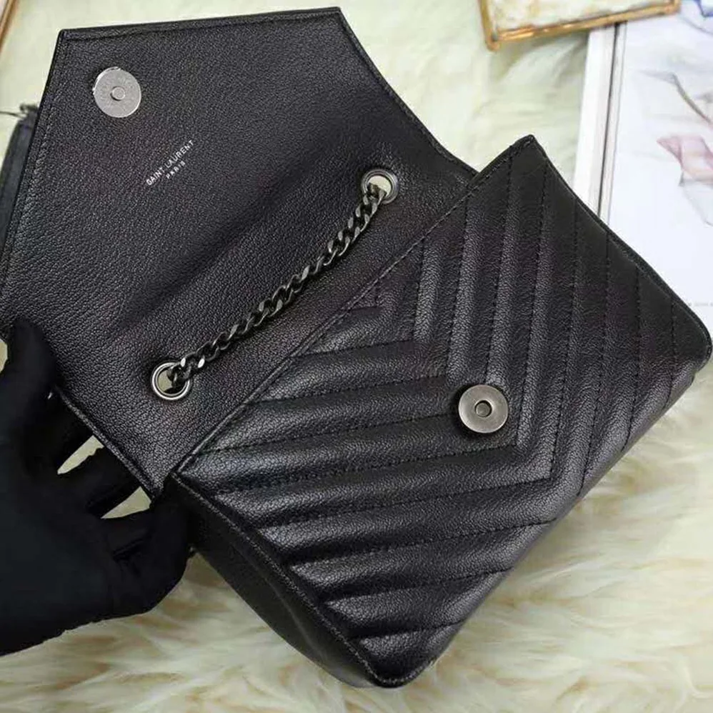 Saint Laurent YSL College Medium In Matelasse Leather for Women in Black