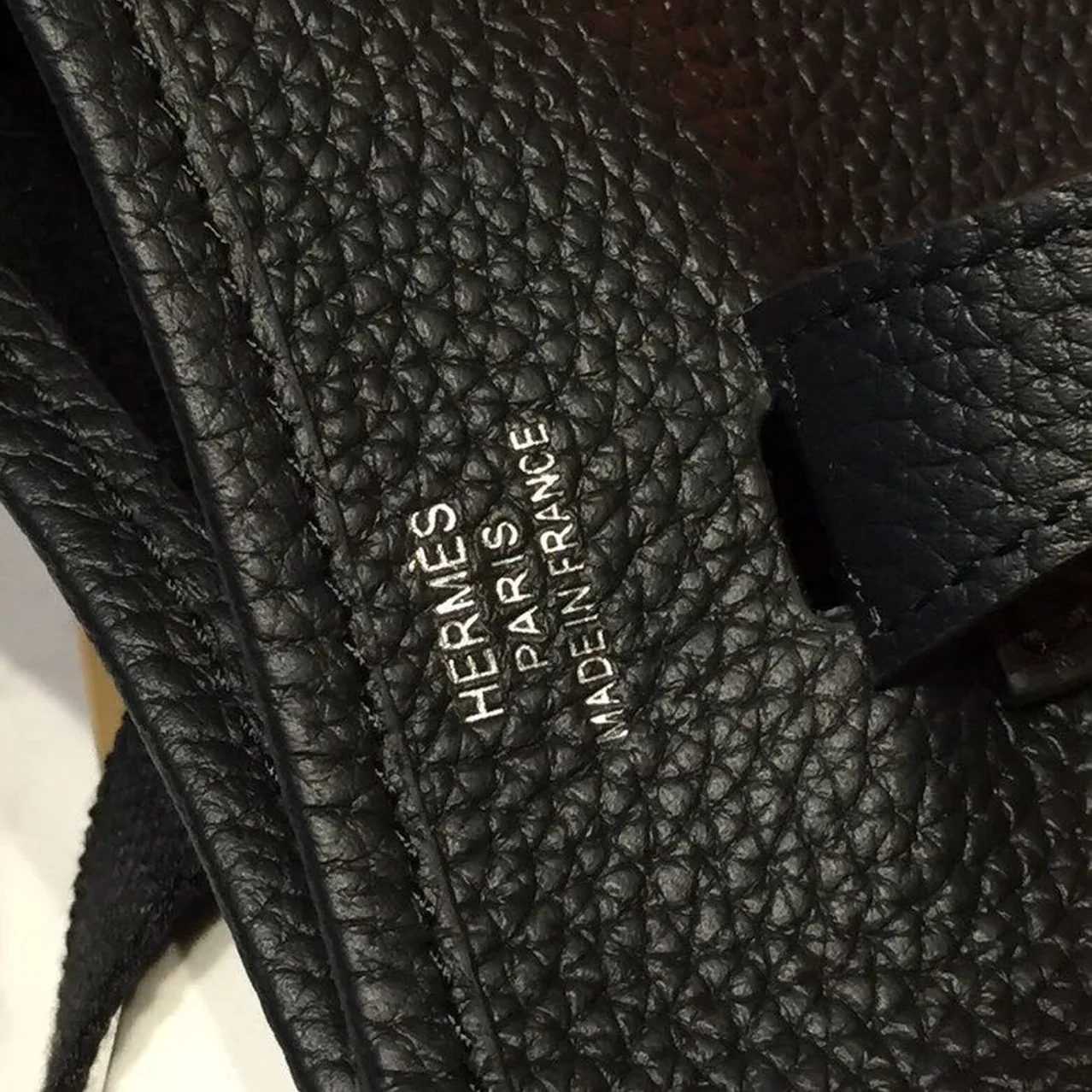 Hermes Evelyne II TPM Bag Black Silver Toned Hardware /