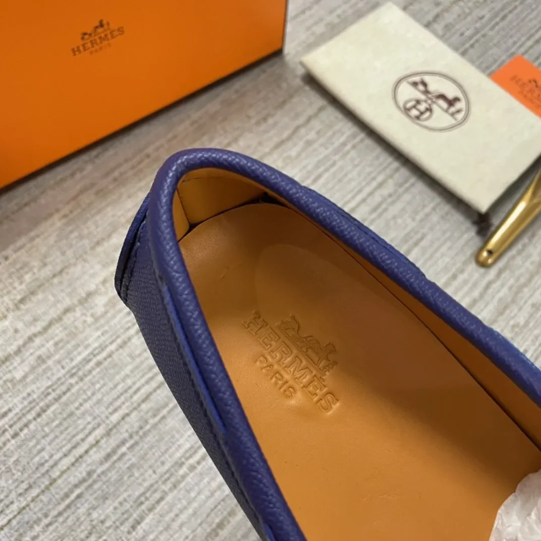 Hermes Irving Loafer Blue in Black Hermes Irving Loafer Blue in Black