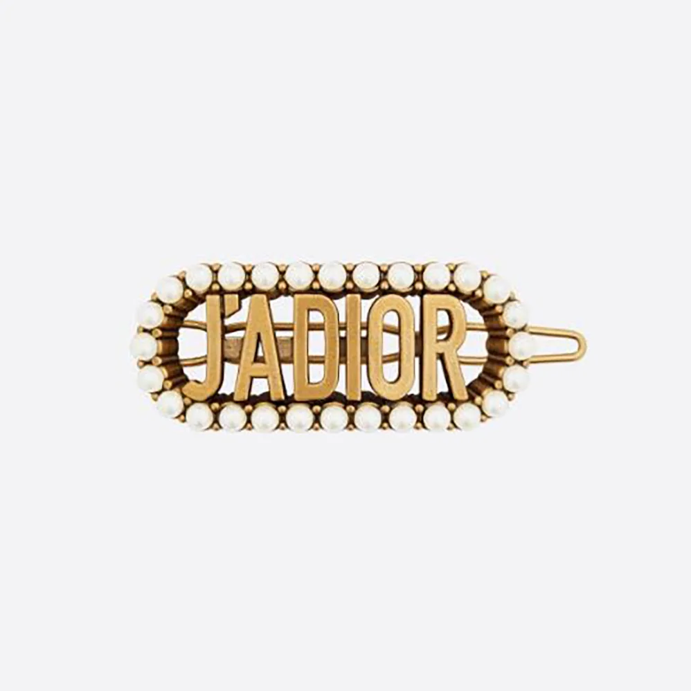 Dior J'Adior Barrette Antique Gold for Women in Finish Metal Dior J'Adior Barrette Antique Gold for Women in Finish Metal