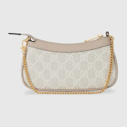Gucci Ophidia Mini Shoulder Bag in Beige/ White Gold Hardware Gucci Ophidia Mini Shoulder Bag in Beige/ White Gold Hardware