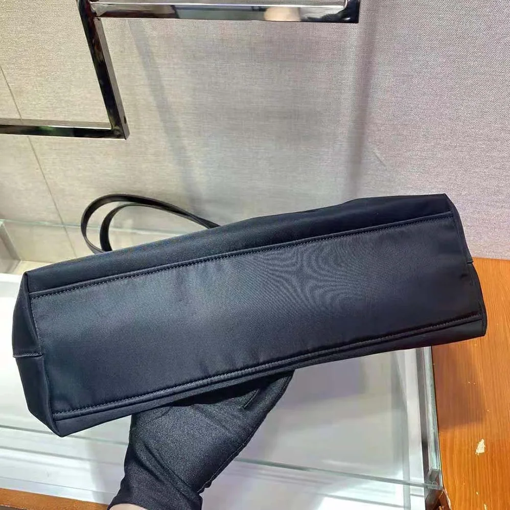Prada Nylon Tote with Embroidered Logo for Women