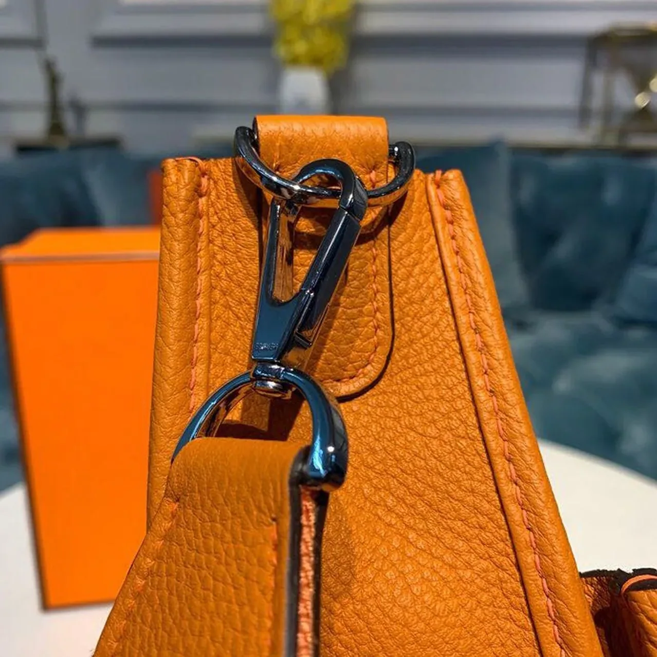 Hermes Evelyne III GM Bag Orange / Hermes Evelyne III GM Bag Orange /