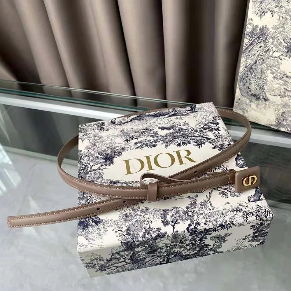 Dior Bobby Belt Warm Taupe Smooth Calfskin 12 MM for Women Dior Bobby Belt Warm Taupe Smooth Calfskin 12 MM for Women