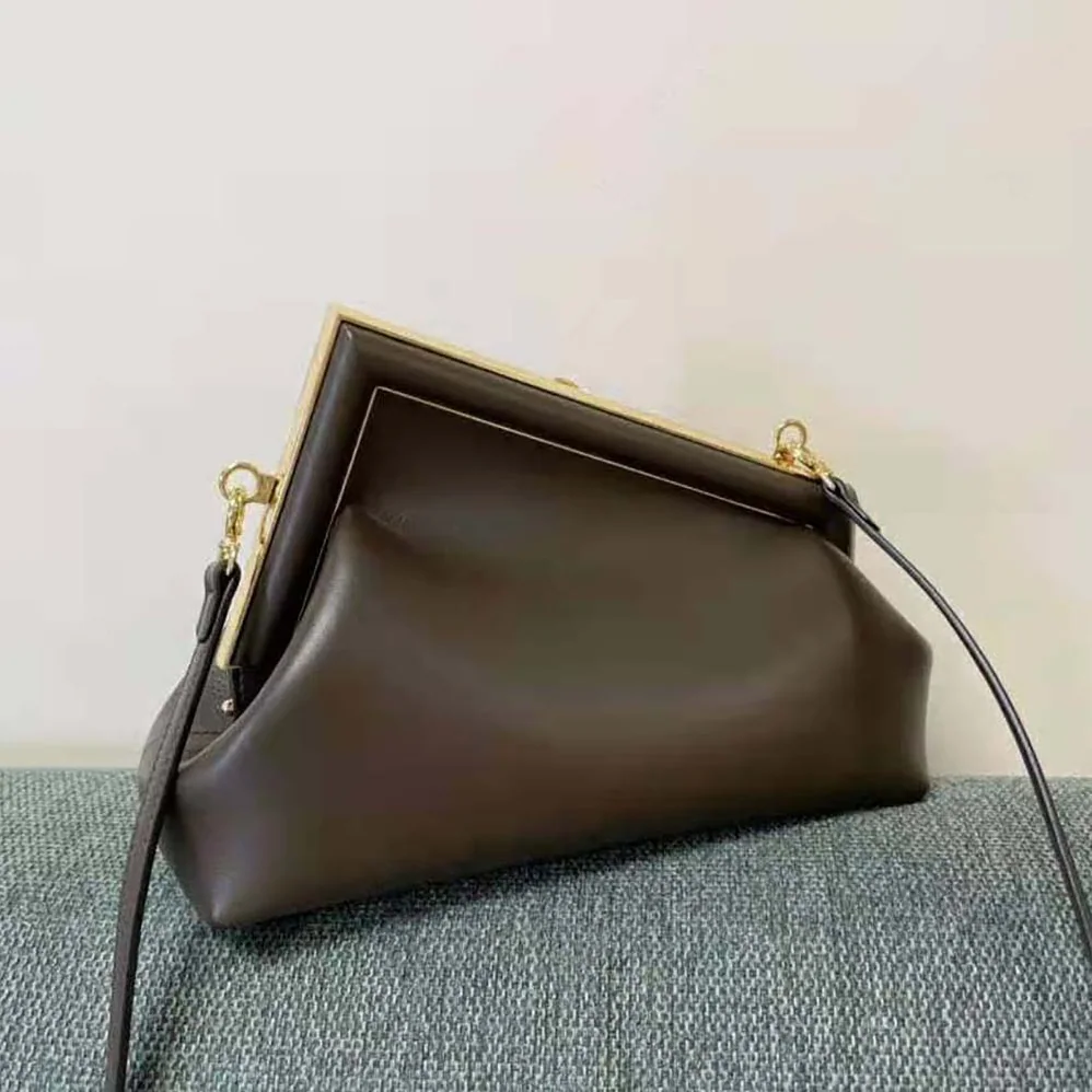 Fendi First Small Dark Brown Leather Bag for Women