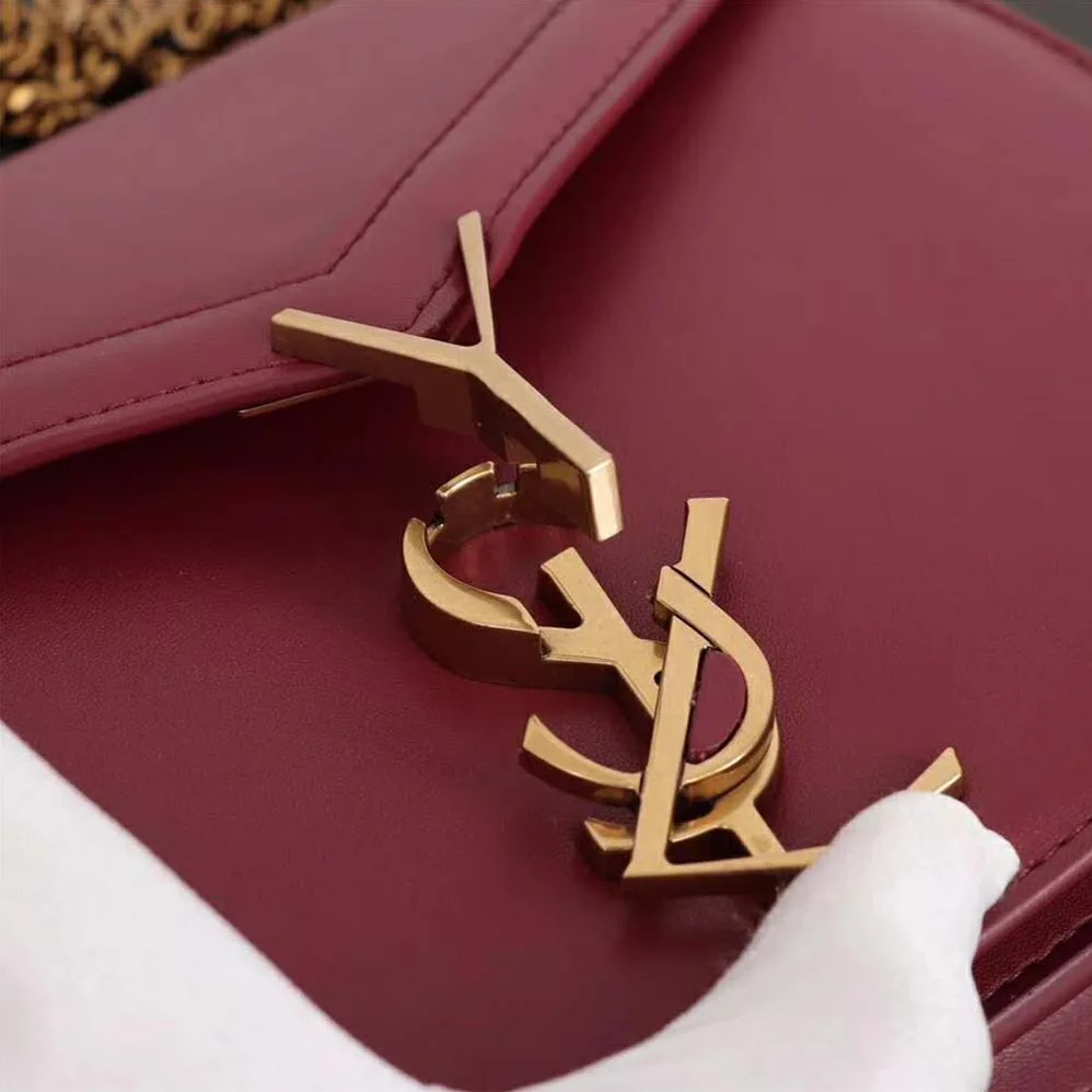 Saint Laurent YSL Cassandra Monogram Clasp Bag Smooth for Women in Maroon Saint Laurent YSL Cassandra Monogram Clasp Bag Smooth for Women in Maroon