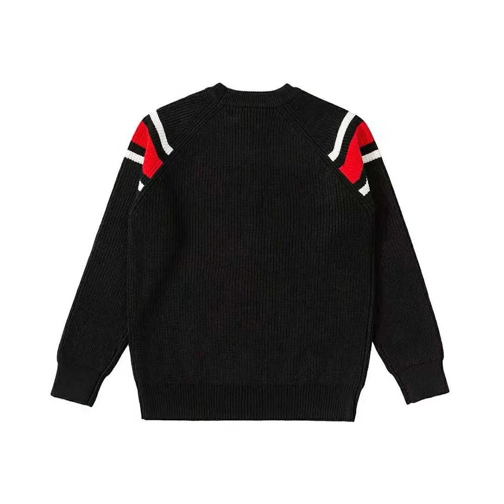 Prada Cashmere Ribbed Knit Sweater with Sleek for Women in Black
