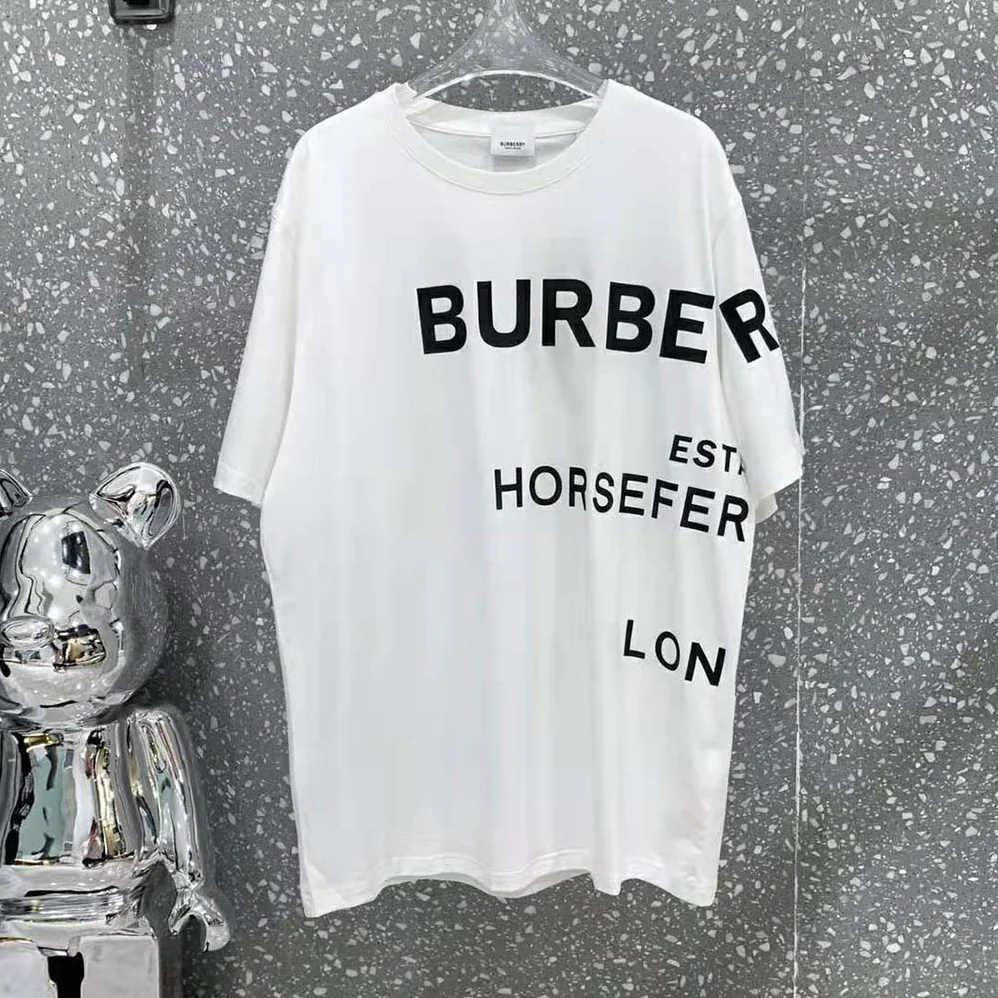 Burberry Horseferry Print Cotton Oversized T-shirt for Men in White
