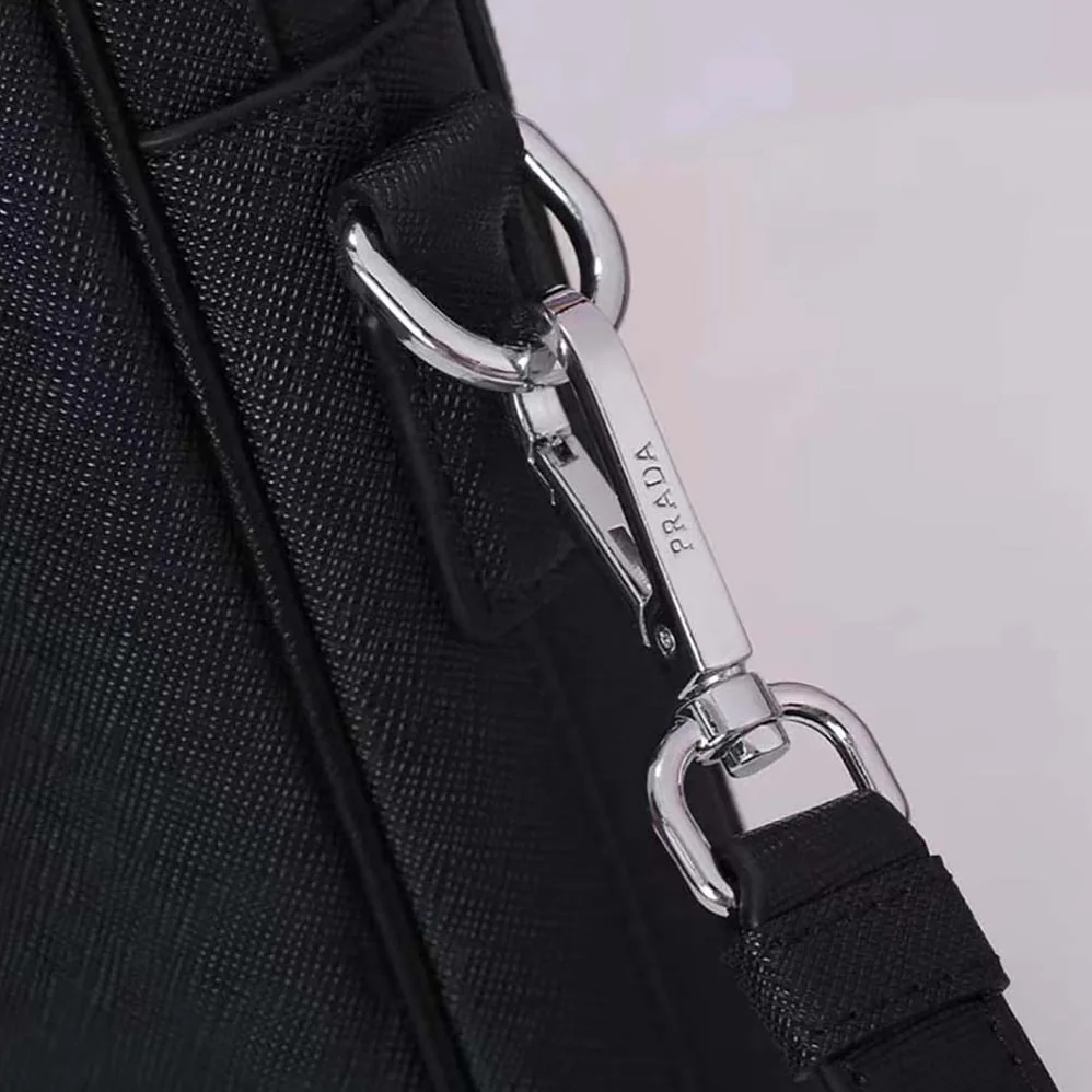 Prada Saffiano Leather Black Briefcase Bag for Men Prada Saffiano Leather Black Briefcase Bag for Men