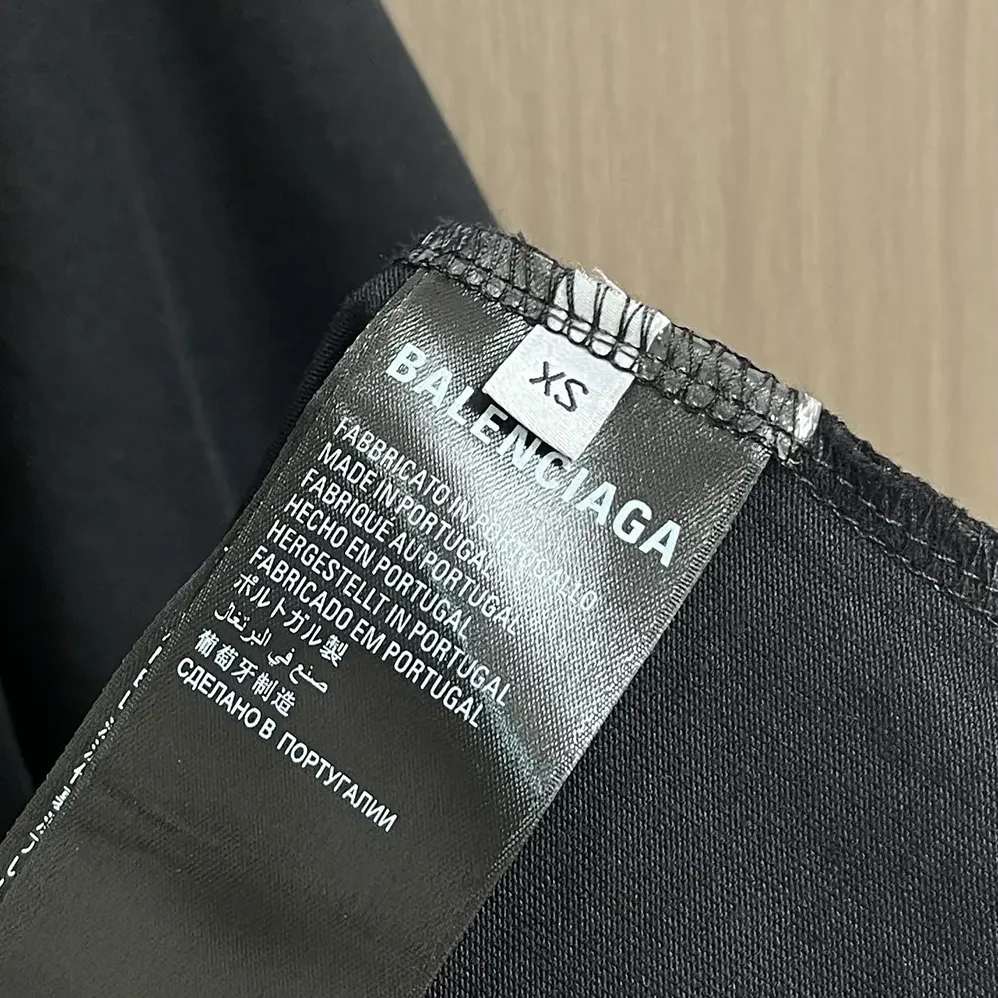 Balenciaga Back T-Shirt Medium Fit in Black Vintage Jersey for Women