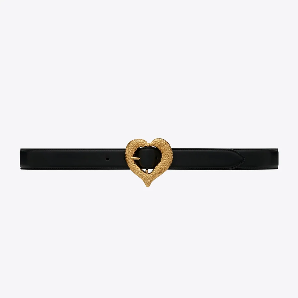 Saint Laurent YSL Heart Belt in Lambskin for Women Saint Laurent YSL Heart Belt in Lambskin for Women