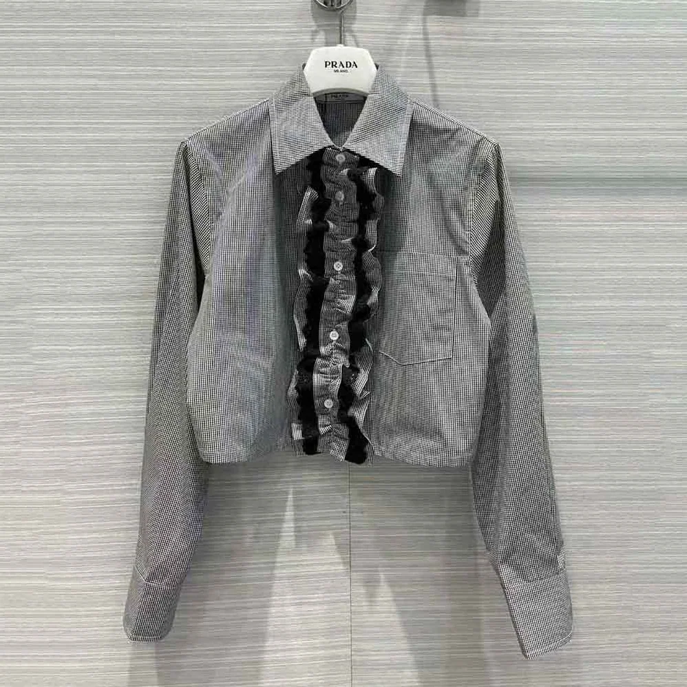 Prada Gingham Check Shirt for Women Prada Gingham Check Shirt for Women